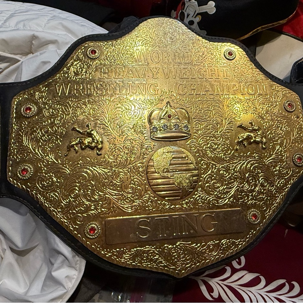 Gold Wrestling Championship Belt